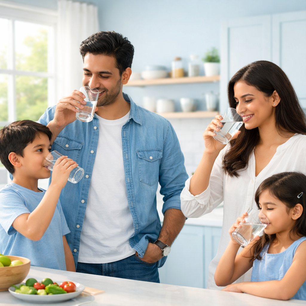 Healthy family hydration lifestyle